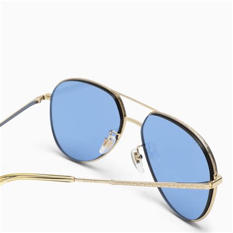 gucci blue aviator sunglasses